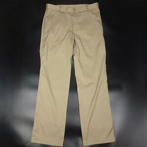 Nike Flat Front Straight Leg Tech Golf Pants Dri Fit Tan Khaki Mens 33 x 32